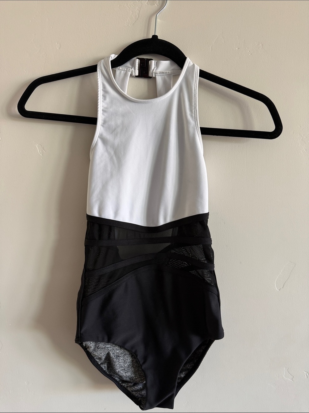 Kids Black & White Dance Leotard - Classic Performance Costume